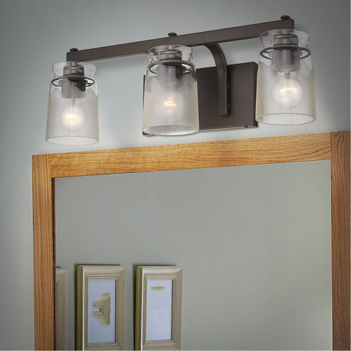 Travers 3 Light 23 inch Rubbed Bronze Bath Vanity Wall Light